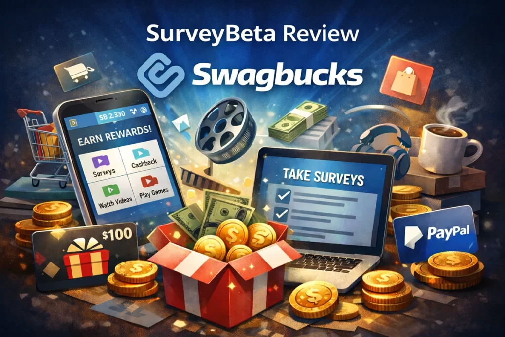 Swagbucks paid survey and rewards app review by SurveyBeta