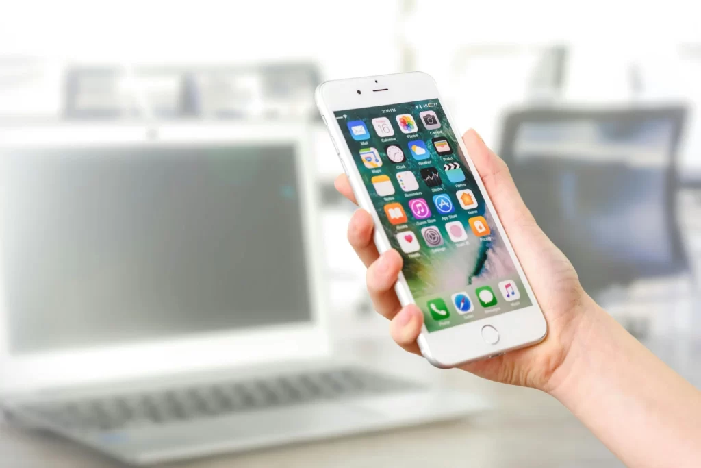 Mobile phone displaying apps used for paid survey and rewards platforms