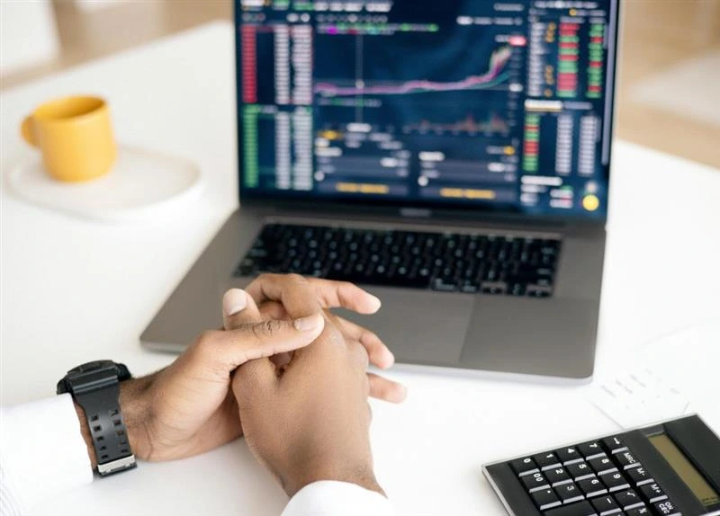 Survey Junkie user reviewing earnings and survey dashboard on a laptop