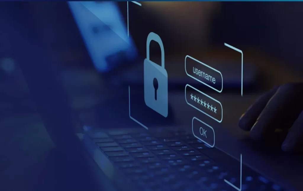 secure survey website login screen with username password fields and lock icon